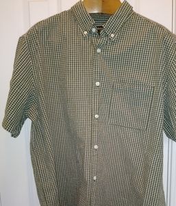 Eddie Bauer plaid botton down casual shirt